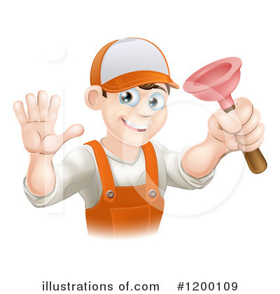 Royalty-Free (RF) Plumber Clipart Illustration by AtStockIllustration - Stock Sample #1200109