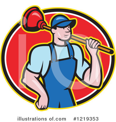 Royalty-Free (RF) Plumber Clipart Illustration by patrimonio - Stock Sample #1219353