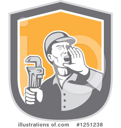 Royalty-Free (RF) Plumber Clipart Illustration by patrimonio - Stock Sample #1251238