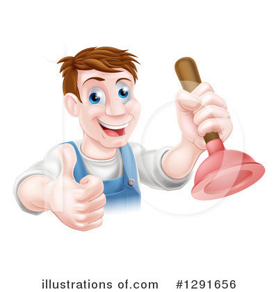 Royalty-Free (RF) Plumber Clipart Illustration by AtStockIllustration - Stock Sample #1291656