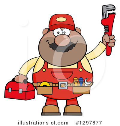 Royalty-Free (RF) Plumber Clipart Illustration by Hit Toon - Stock Sample #1297877