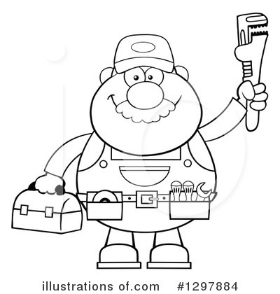 Royalty-Free (RF) Plumber Clipart Illustration by Hit Toon - Stock Sample #1297884