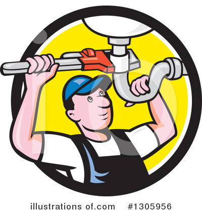 Royalty-Free (RF) Plumber Clipart Illustration by patrimonio - Stock Sample #1305956