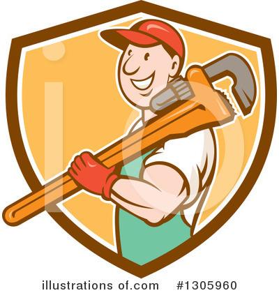 Royalty-Free (RF) Plumber Clipart Illustration by patrimonio - Stock Sample #1305960