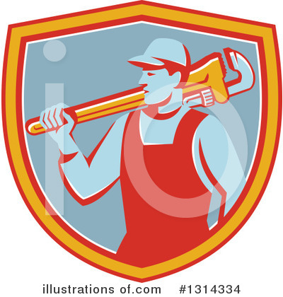 Royalty-Free (RF) Plumber Clipart Illustration by patrimonio - Stock Sample #1314334