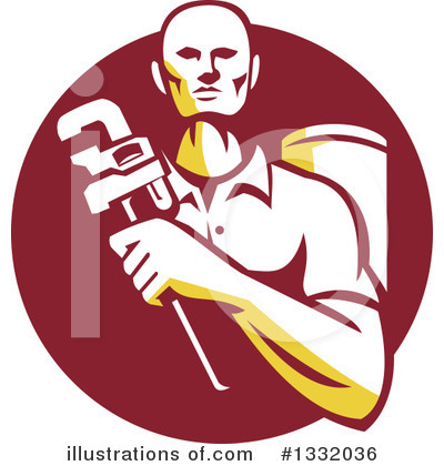Royalty-Free (RF) Plumber Clipart Illustration by patrimonio - Stock Sample #1332036
