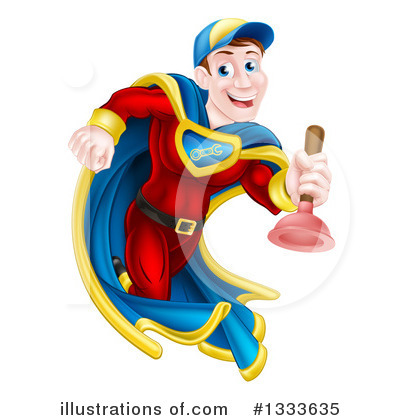 Super Man Clipart #1333635 by AtStockIllustration