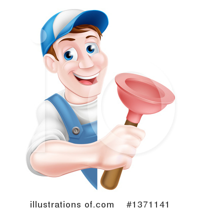 Royalty-Free (RF) Plumber Clipart Illustration by AtStockIllustration - Stock Sample #1371141