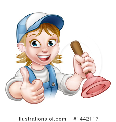 Royalty-Free (RF) Plumber Clipart Illustration by AtStockIllustration - Stock Sample #1442117