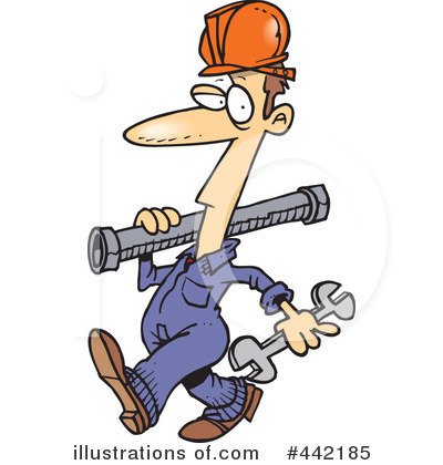 Royalty-Free (RF) Plumber Clipart Illustration by toonaday - Stock Sample #442185