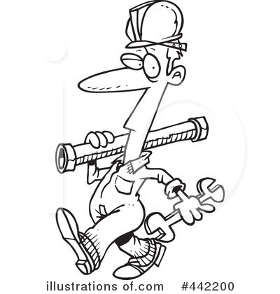 Royalty-Free (RF) Plumber Clipart Illustration by toonaday - Stock Sample #442200