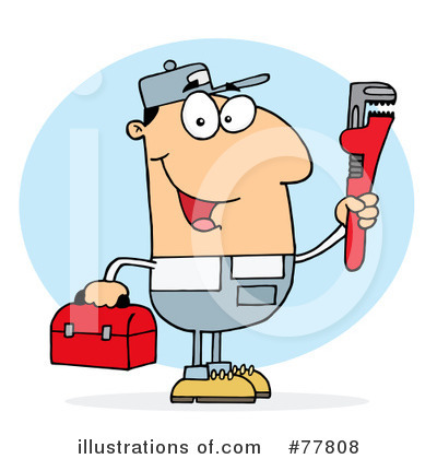 Royalty-Free (RF) Plumber Clipart Illustration by Hit Toon - Stock Sample #77808