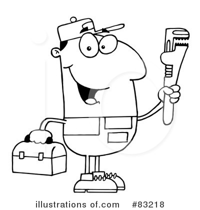 Royalty-Free (RF) Plumber Clipart Illustration by Hit Toon - Stock Sample #83218