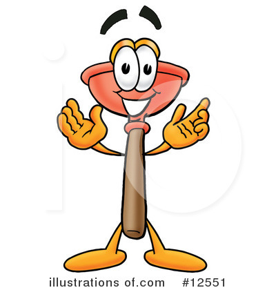 Royalty-Free (RF) Plunger Character Clipart Illustration by Mascot Junction - Stock Sample #12551