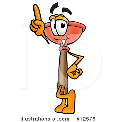 Royalty-Free (RF) Plunger Character Clipart Illustration by Mascot Junction - Stock Sample #12576