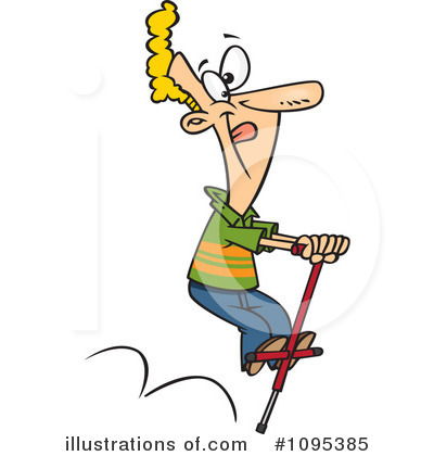 Royalty-Free (RF) Pogo Stick Clipart Illustration by toonaday - Stock Sample #1095385