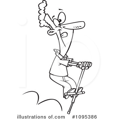 Royalty-Free (RF) Pogo Stick Clipart Illustration by toonaday - Stock Sample #1095386