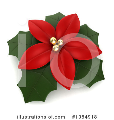 Royalty-Free (RF) Poinsettia Clipart Illustration by BNP Design Studio - Stock Sample #1084918