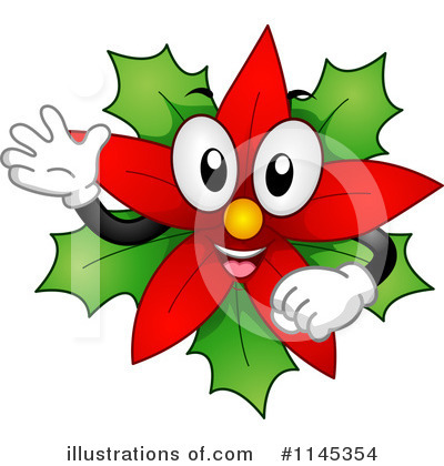 Royalty-Free (RF) Poinsettia Clipart Illustration by BNP Design Studio - Stock Sample #1145354