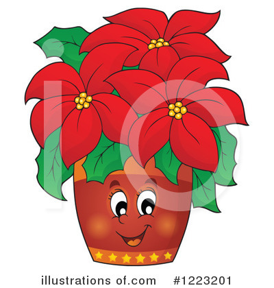 Royalty-Free (RF) Poinsettia Clipart Illustration by visekart - Stock Sample #1223201