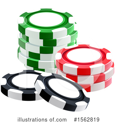 Royalty-Free (RF) Poker Chips Clipart Illustration by Vector Tradition SM - Stock Sample #1562819