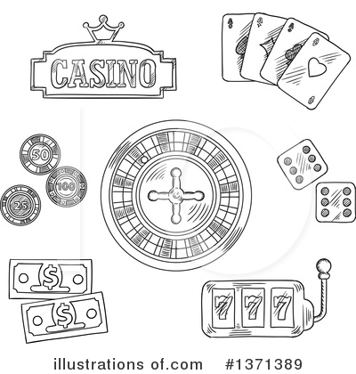 Royalty-Free (RF) Poker Clipart Illustration by Vector Tradition SM - Stock Sample #1371389