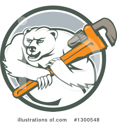 Royalty-Free (RF) Polar Bear Clipart Illustration by patrimonio - Stock Sample #1300548