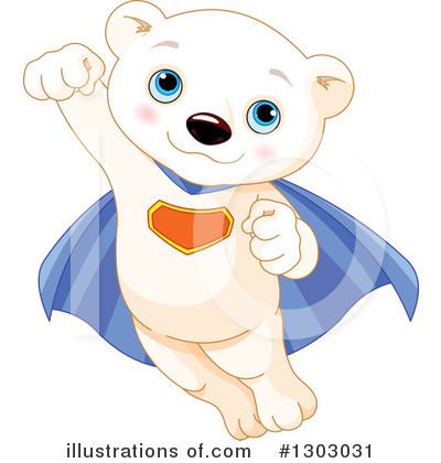 Royalty-Free (RF) Polar Bear Clipart Illustration by Pushkin - Stock Sample #1303031