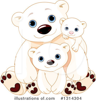 Royalty-Free (RF) Polar Bear Clipart Illustration by Pushkin - Stock Sample #1314304