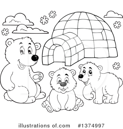 Royalty-Free (RF) Polar Bear Clipart Illustration by visekart - Stock Sample #1374997