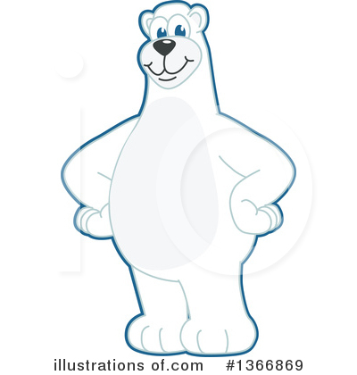 Polar Bear School Mascot Clipart #1366869 by Mascot Junction