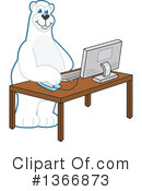 Polar Bear School Mascot Clipart #1366873 by Mascot Junction