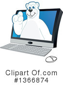 Polar Bear School Mascot Clipart #1366874 by Mascot Junction