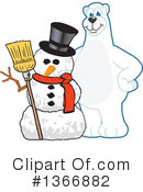 Polar Bear School Mascot Clipart #1366882 by Mascot Junction