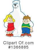 Polar Bear School Mascot Clipart #1366885 by Mascot Junction