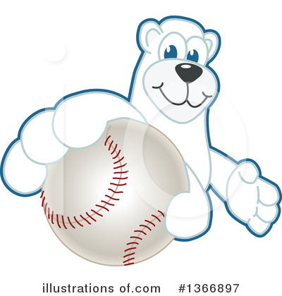 Polar Bear School Mascot Clipart #1366897 by Mascot Junction