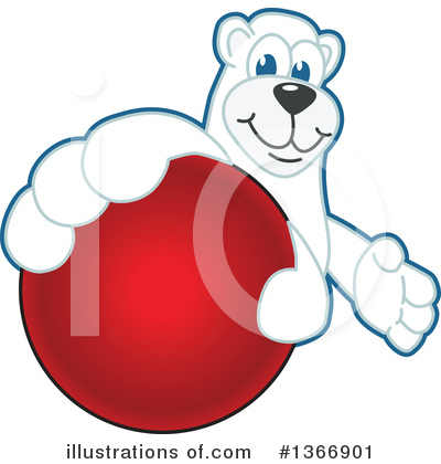 Polar Bear School Mascot Clipart #1366901 by Mascot Junction