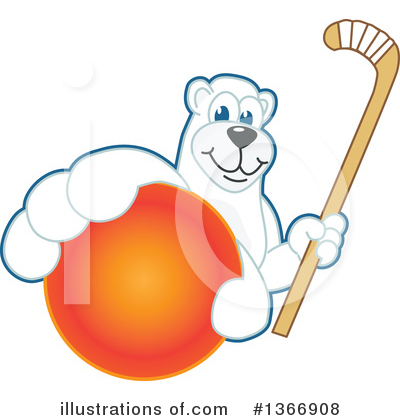 Polar Bear School Mascot Clipart #1366908 by Mascot Junction