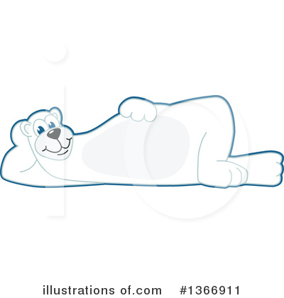 Royalty-Free (RF) Polar Bear School Mascot Clipart Illustration by Mascot Junction - Stock Sample #1366911