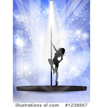 Royalty-Free (RF) Pole Dancer Clipart Illustration by KJ Pargeter - Stock Sample #1238667
