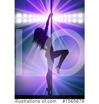 Royalty-Free (RF) Pole Dancer Clipart Illustration by KJ Pargeter - Stock Sample #1565679