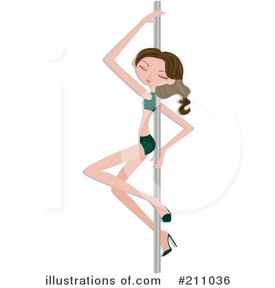 Royalty-Free (RF) Pole Dancer Clipart Illustration by BNP Design Studio - Stock Sample #211036