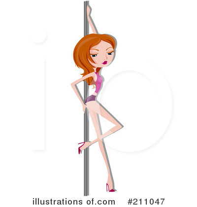 Royalty-Free (RF) Pole Dancer Clipart Illustration by BNP Design Studio - Stock Sample #211047
