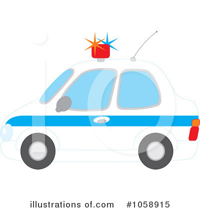 Royalty-Free (RF) Police Car Clipart Illustration by Alex Bannykh - Stock Sample #1058915