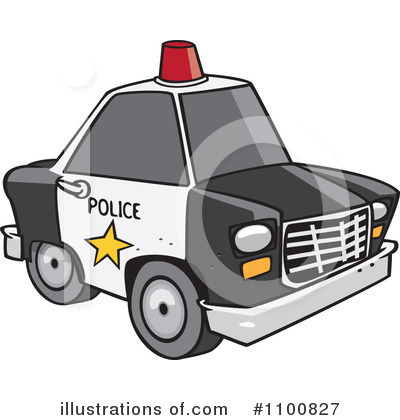 Royalty-Free (RF) Police Car Clipart Illustration by toonaday - Stock Sample #1100827