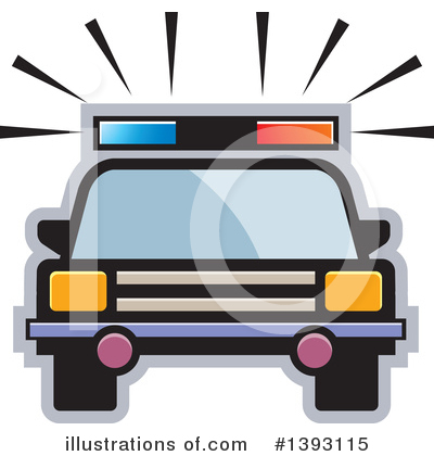 Royalty-Free (RF) Police Car Clipart Illustration by Lal Perera - Stock Sample #1393115
