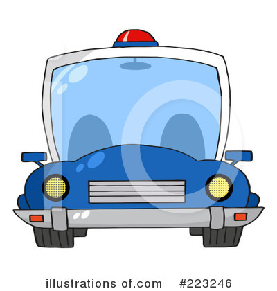 Royalty-Free (RF) Police Car Clipart Illustration by Hit Toon - Stock Sample #223246