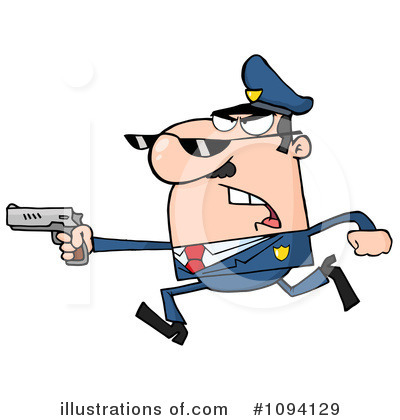 Royalty-Free (RF) Police Clipart Illustration by Hit Toon - Stock Sample #1094129