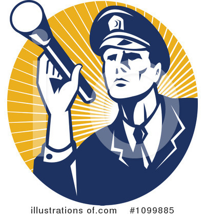 Royalty-Free (RF) Police Clipart Illustration by patrimonio - Stock Sample #1099885