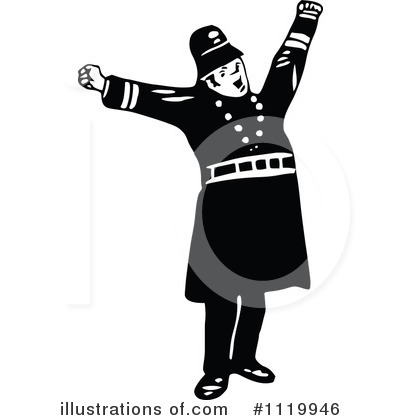 Royalty-Free (RF) Police Clipart Illustration by Prawny Vintage - Stock Sample #1119946